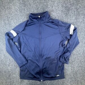 Eastbay Track Jacket Mens Large Navy Blue Full Zip Mock Neck Training Activewear